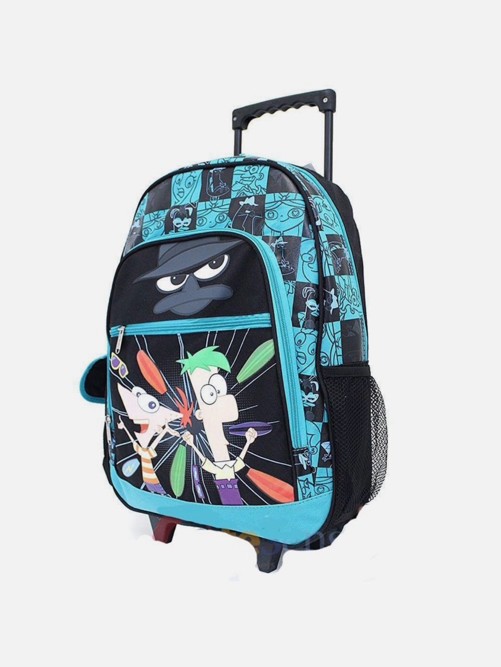 Disney-XD -Phineas and Ferb- Large Rolling Backpack 16 inch - Picture 3 of 4